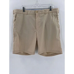 TAYLOR & MICK KHAKI STRETCH GOLF SHORTS SIZE 36" x 8" EXCELLENT CONDITION